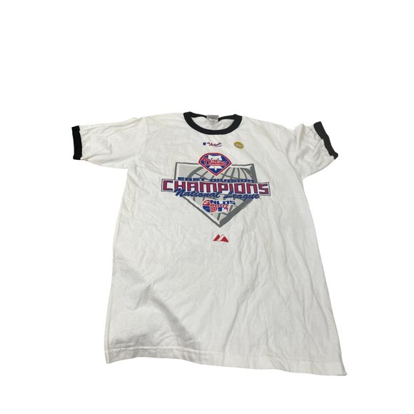 Majestic Phillies Champions White Black Mens T-Shirt Size M SKU 8521 - Picture 11 of 11